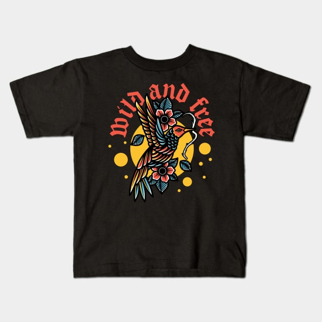 Wild & Free Kids T-Shirt by Krisamando